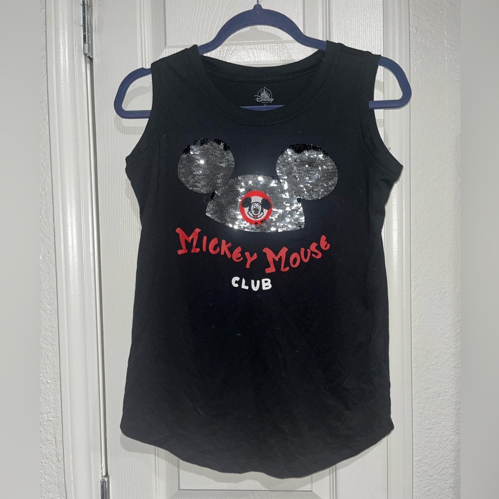 Disney Mickey Mouse Club sequin Mickey ears tank top